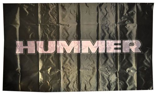 Hummer-flag black - silver landscape banner 5 x 3 ft 150 x 90 cm