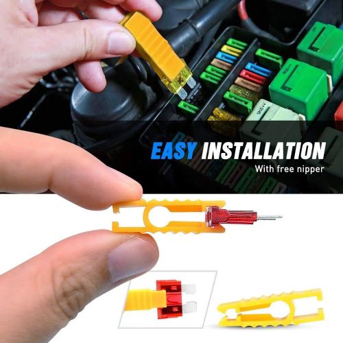 120pcs standard blade fuse set with 10pack 14awg atc/ato inline fuse holder