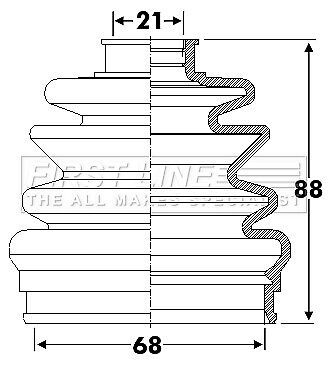 Cv joint boot fits rover 25 rf 1.8 front inner 99 to 02 c.v. driveshaft gaiter