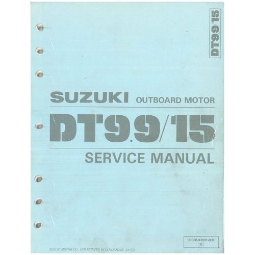 Suzuki outboard marine 1983 dt9.9/15 servive manual 99500-93902-03e