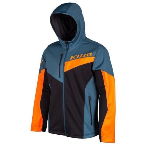 Klim mens transition hoodie asphalt strike orange sz lg