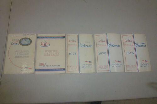 5 vintage cessna 206, p206 &amp; stationair original owner&#039;s manuals