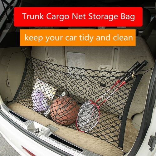 35&#034;x15&#034; cargo storage elastic mesh net hammock with hooks net for subaru bed