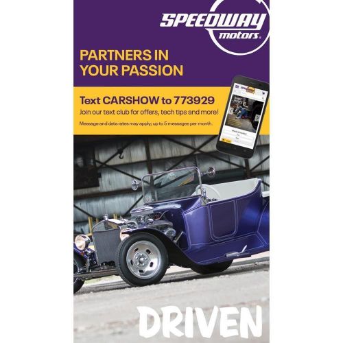 Speedway motors street rod car show support package