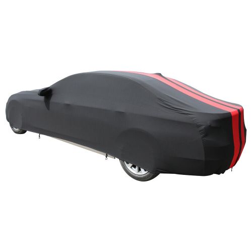 Forjaguar s-type black/red satin stretch indoor tailored car cover