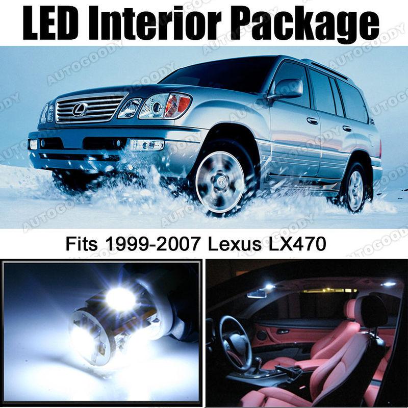 11 x white led lights interior package kit for lexus lx470