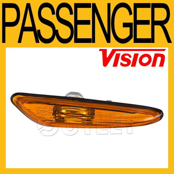 02-05 bmw e46 330i 325i side repeater marker light lamp right r/h new 4dr amber