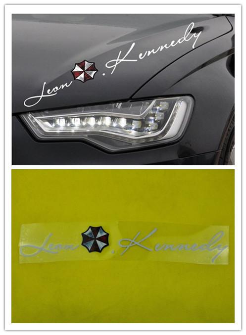 Resident evil light eyebrows logo badge emblem decal car headlights stickers