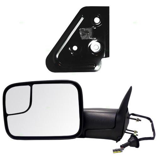 New drivers power tow towing mirror glass housing 94-97 dodge pickup truck