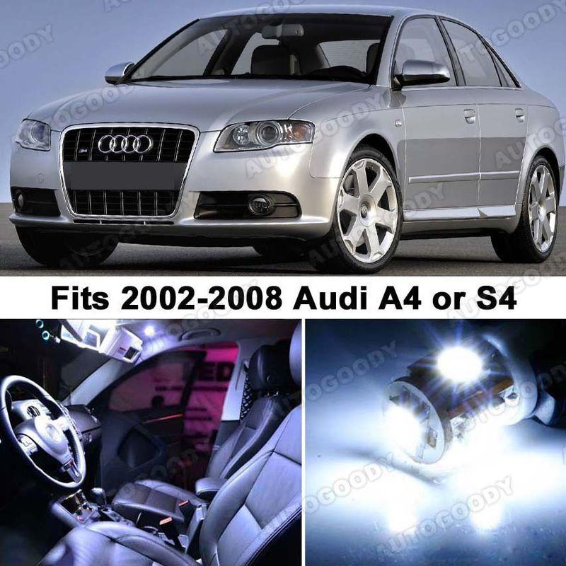 Audi a4 s4 white led lights interior package kit b6 b7