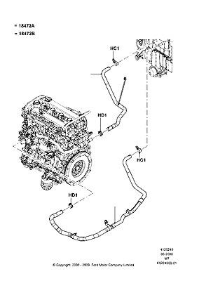 8l8z18472f hose heater water 11 escape