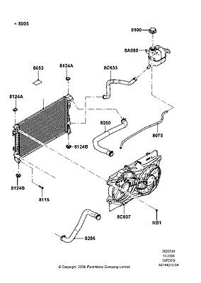 9t4z8c607a motor and fan assy engine cooling 09 10 mkx