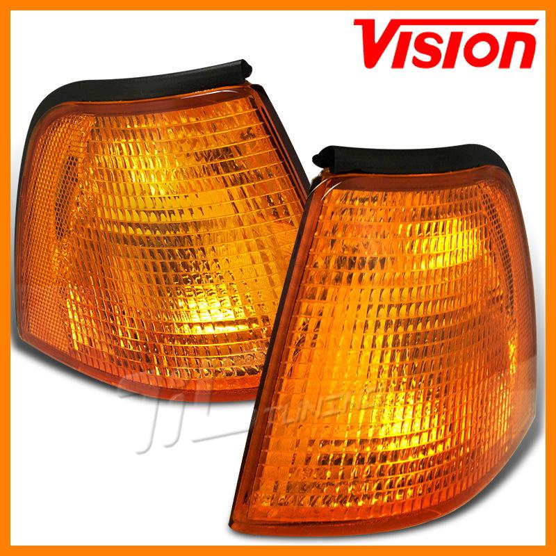 Euro amber corner turn signal lights new pair left/right 92-99 bmw e36 3 series