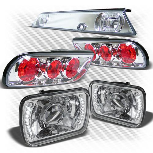 89-94 240sx projector headlights w/super-bright led + altezza style tail lights