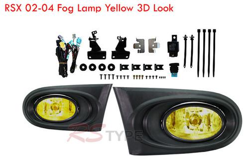 Oem fog lamp kits~2002-2004 acura rsx '3d looks w/yellow len