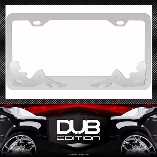 Stripper girls steel license plate frame tahoe escalade mkz escape yukon