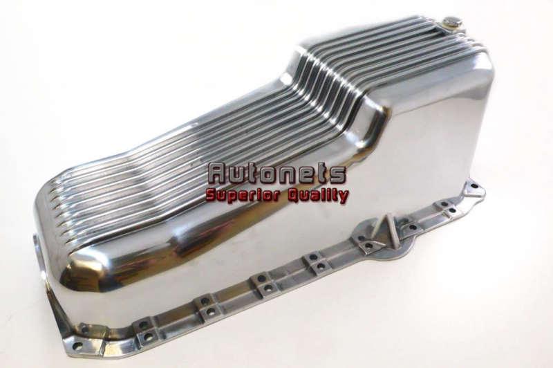 85-up sbc small block chevy 265,283,305,307,327,350,383,400 aluminum oil pan fin