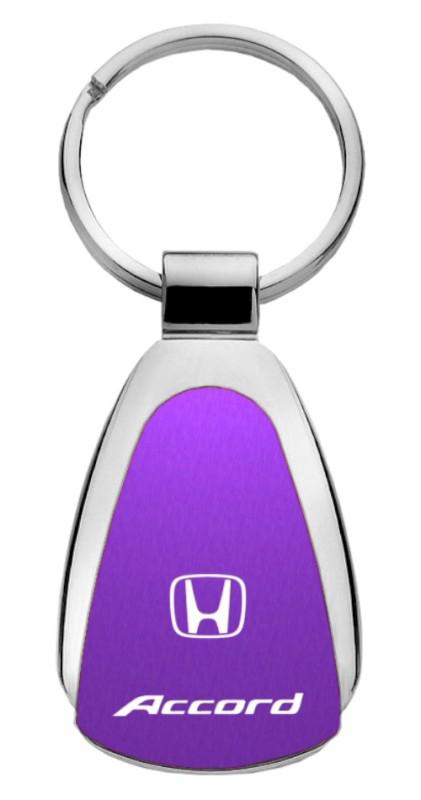 Honda accord purple teardrop keychain / key fob engraved in usa genuine