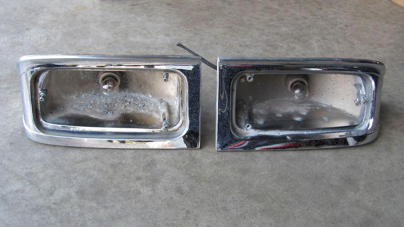 1963 63 amc rambler classic 660 tail lights lamps pair housings oem lh rh 