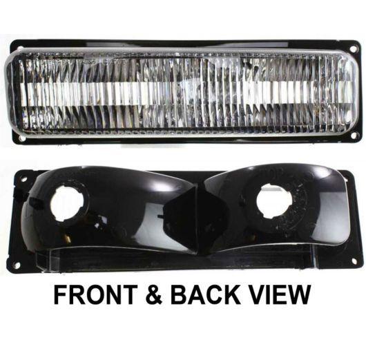 New pair set park signal marker light lamp housing sae dot 96-02 chevrolet gmc