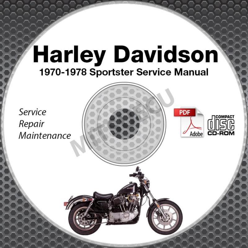 1970-1978 harley davidson sportster xl/xlh/xlch/xlt1000 service manual cd repair