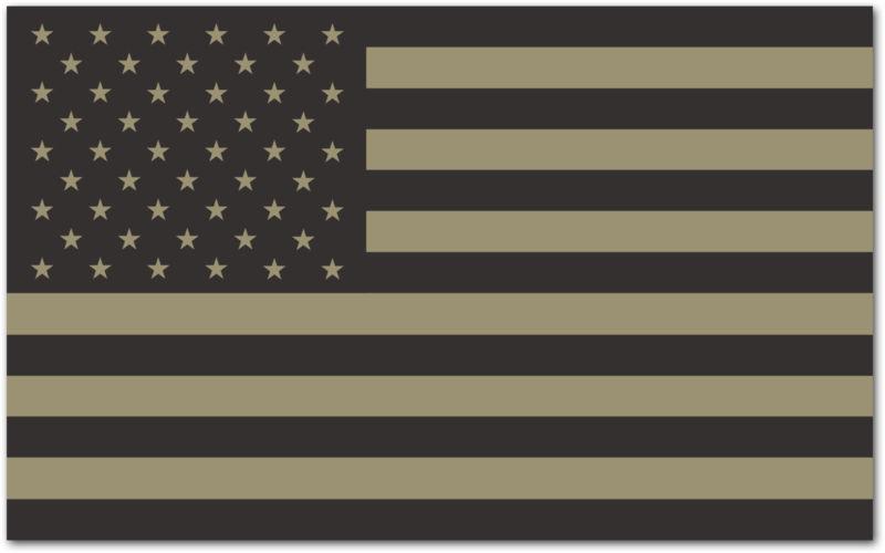 5" american flag decal sticker tactical subdued military usa stars stripes a+