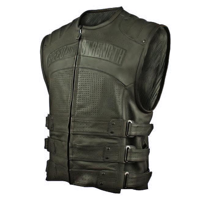 Hard knock life leather vest jacket