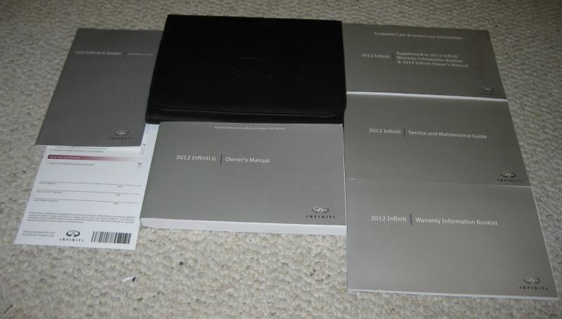 Infinity g37 sedan owner's manual full set in factory cover !!!!!!!!!!!