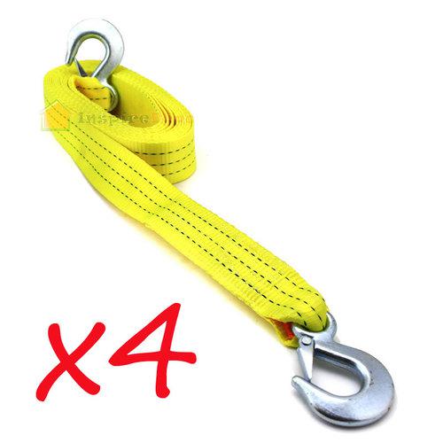 Lot 4 brand new 2"x20' tow strap with forged hooks 2"x 20' 1000lbs towing