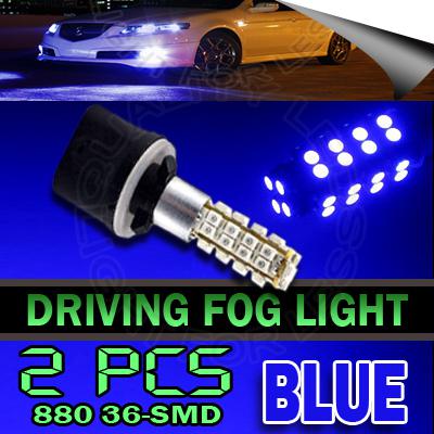 2 x 880 881 893 xenon blue 36-smd led driving fog light bulbs