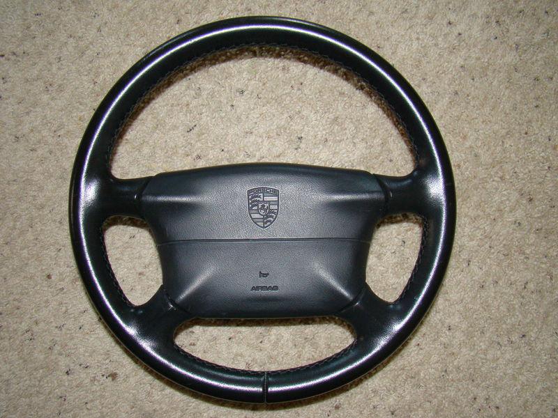 Porsche oem 911-996 and boxster 986 4 spoke black steering wheel with air bag