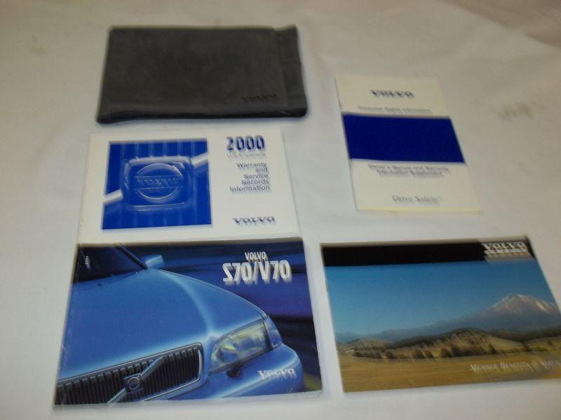 2000 volvo s70 / v70 owner's manual 5/pc.set & gray volvo trifold factory case.