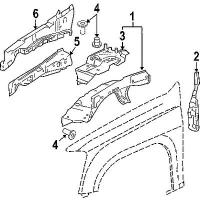 Gmc 88980538 genuine oem factory original inner reinf