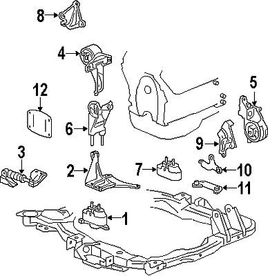 Chevrolet 25846771 genuine oem factory original mount