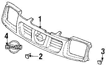 Nissan 623107z000 genuine oem factory original grille assy