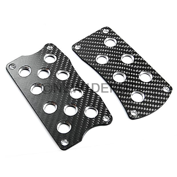 2pcs carbon fiber alloy pedal racing sport automatic accelerator brake steps new