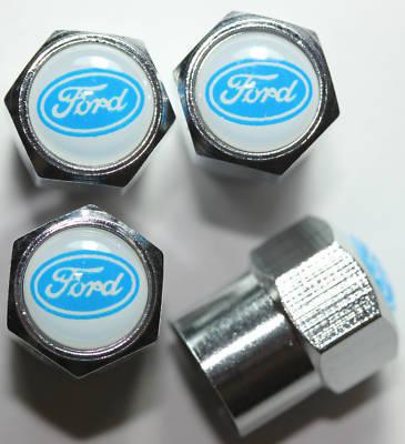 Ford white tire valve caps fiesta focus sedan focus taurus f-150 explorer sign