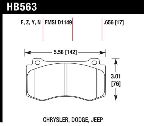 Hawk performance hb563n.656 disc brake pad