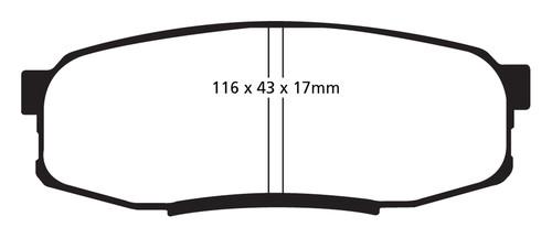 Ebc brakes dp41816r yellowstuff street and track brake pads