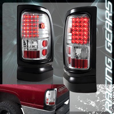 1994-2001 dodge ram 1500 2500 3500 chrome housing led brake rear taillight lamp