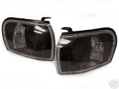 95-01 subaru impreza black crystal clear corner lights