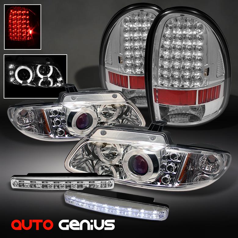 96-00 caravan projector headlights + led tail lights + daytime running lights