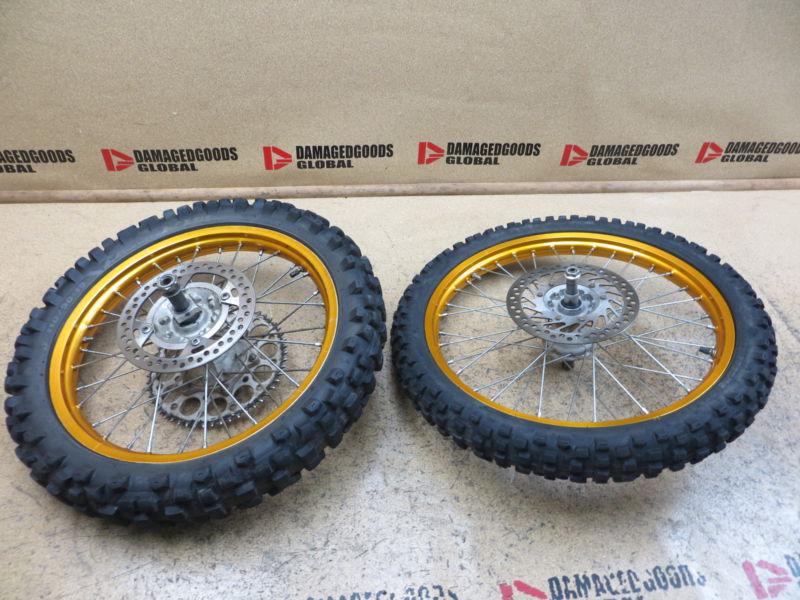 2000 00 honda cr125 cr 125 front rear wheel set rims tires wheels hubs rotors 