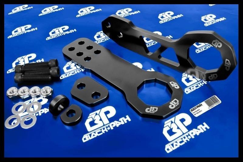 Bp black front rear jdm racing tow hook set civic ef eg ej ek em ep type r si