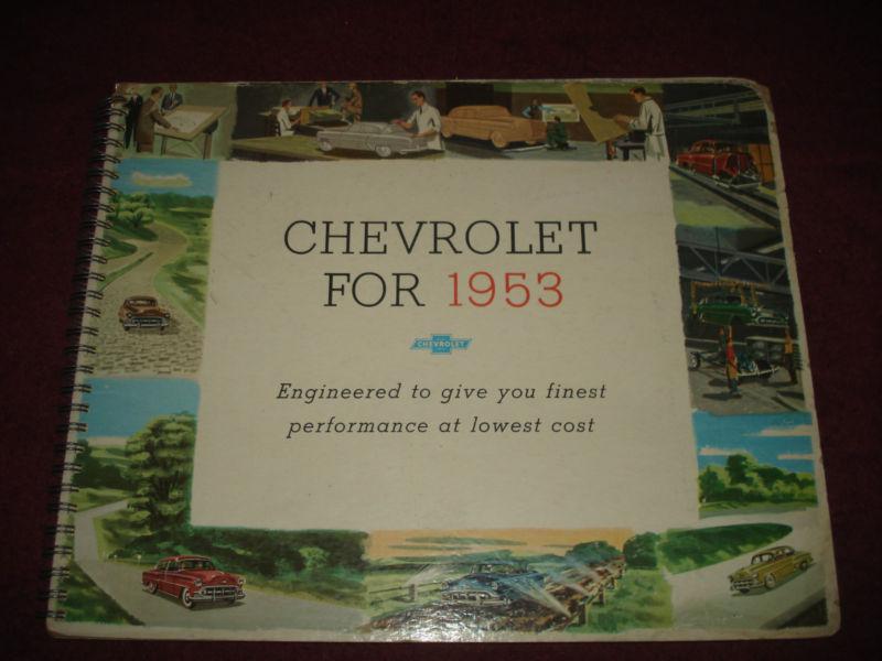 1953 chevrolet car dealer showroom album / very good condition / nice original!