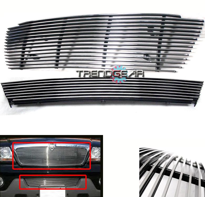 03 04 05 lincoln aviator front upper+bumper billet grille grill insert combo new