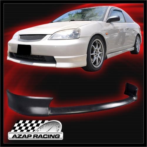 01-03 brand new hf-p sty front bumper lip spoiler poly-urethane for honda civic