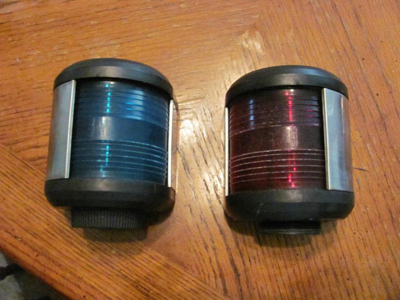 Aqua signal port and starboard light lenses