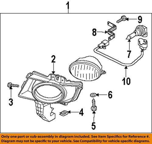 Mazda oem ban751680b fog light-fog lamp assembly