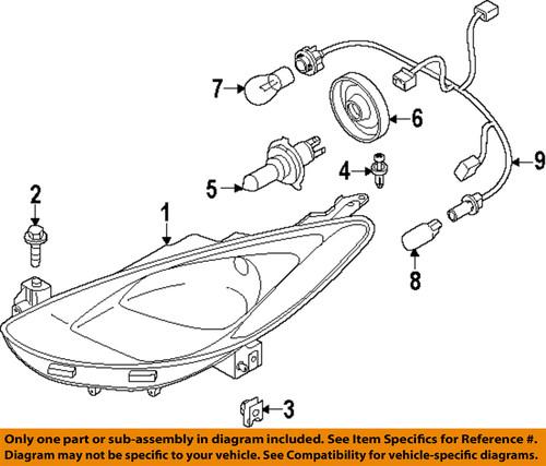 Mazda oem dr61510k0d headlight-headlamp assembly